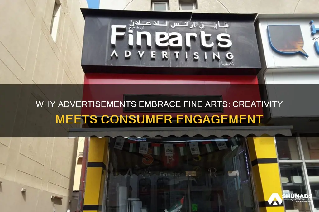 why do advertisements use fine arts