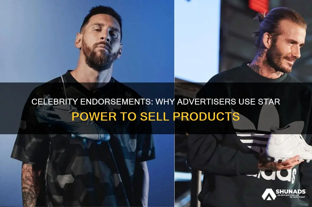 why do advertisers sometimes use celebrities to endorse advertised products