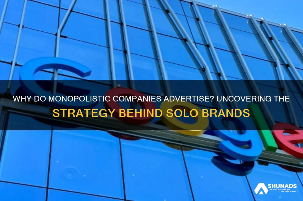 why do companies with no competition advertise