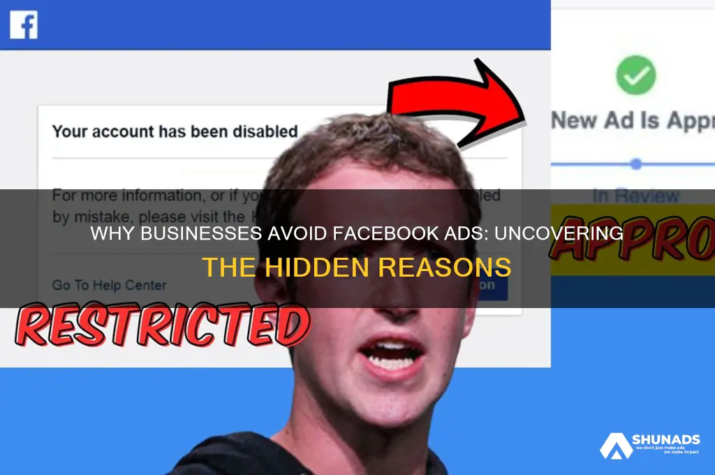 why do people not advertise their business on facebook