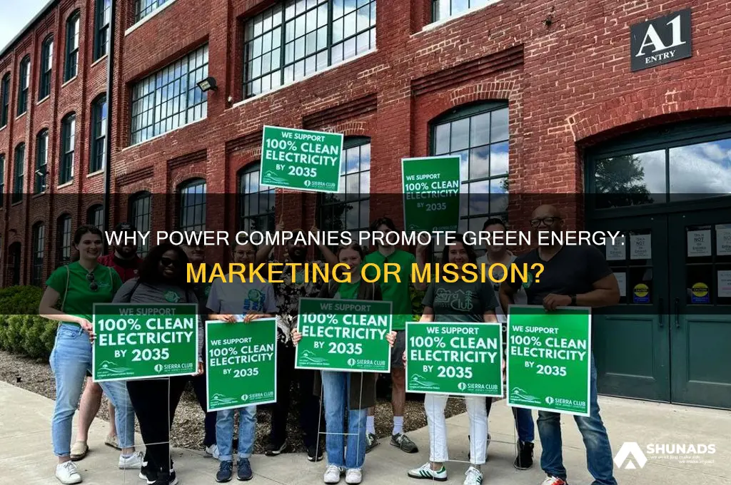 why do power companies advertise green energy