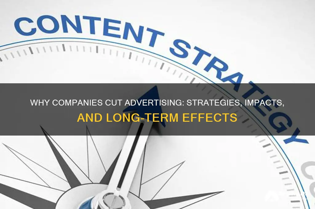 why do reduction in company advertising