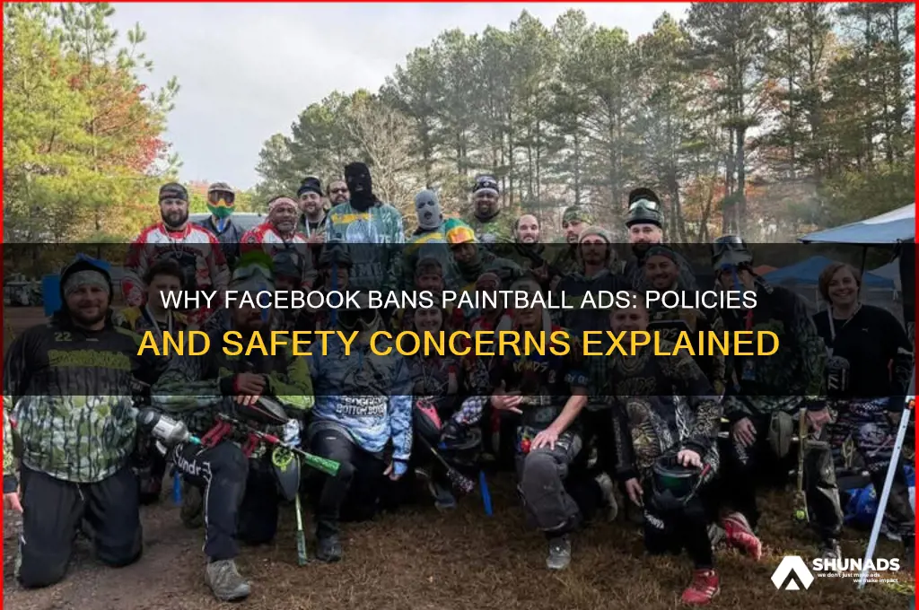 why does facebook not allow advertising for paintball
