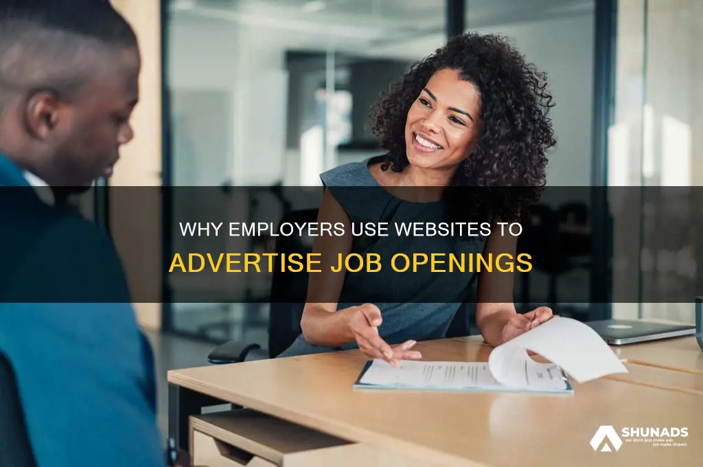 why employers use websites to advertise