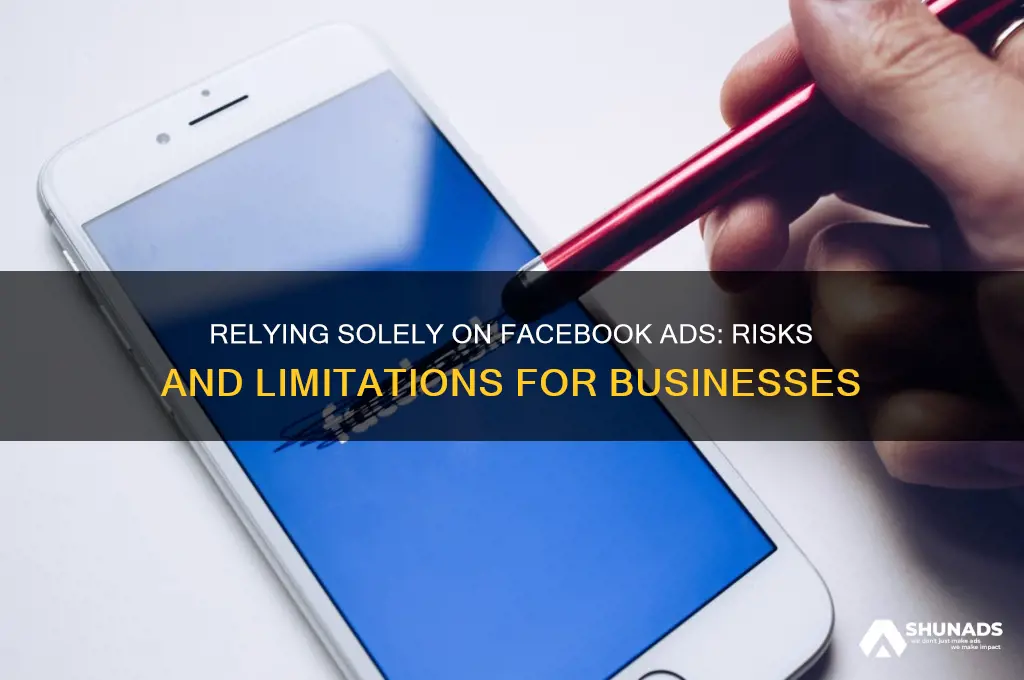 why facebook advertising only is a bad idea