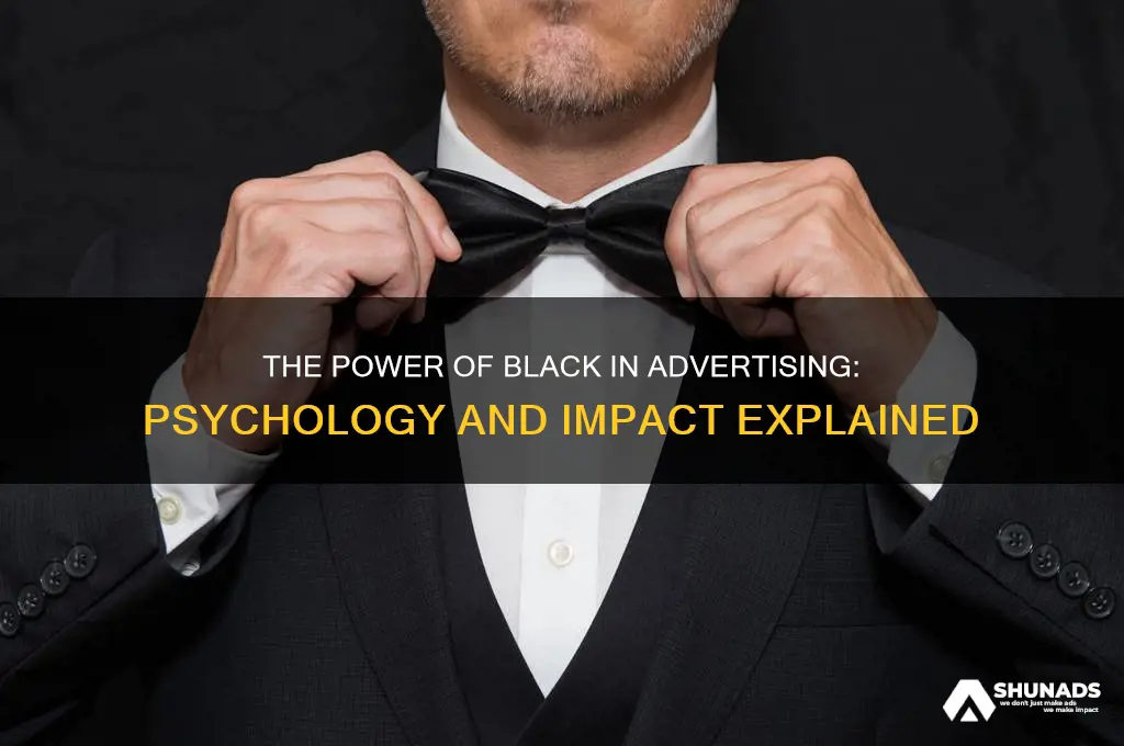 why is black used in advertising