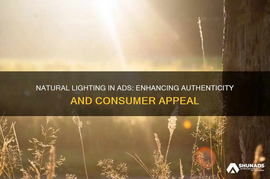 why is natural lighting used in advertisements