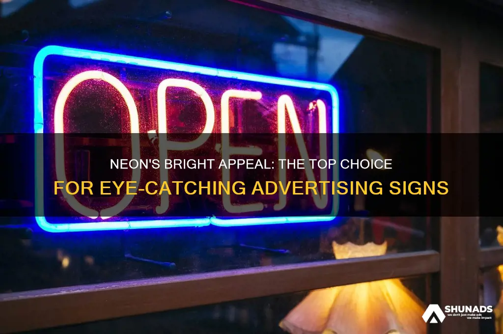 why is neon the most used gas in advertising signs