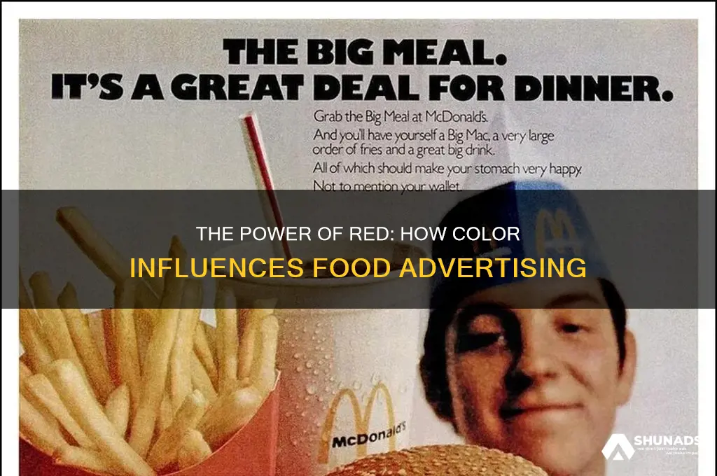 why is red used in food advertising