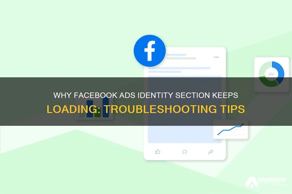 why is the identity part of facebook advertising stuck loading