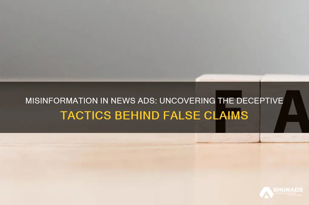 why the news use misinformation advertising