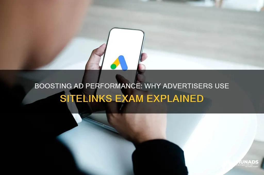 why would advertisers use sitelinks exam