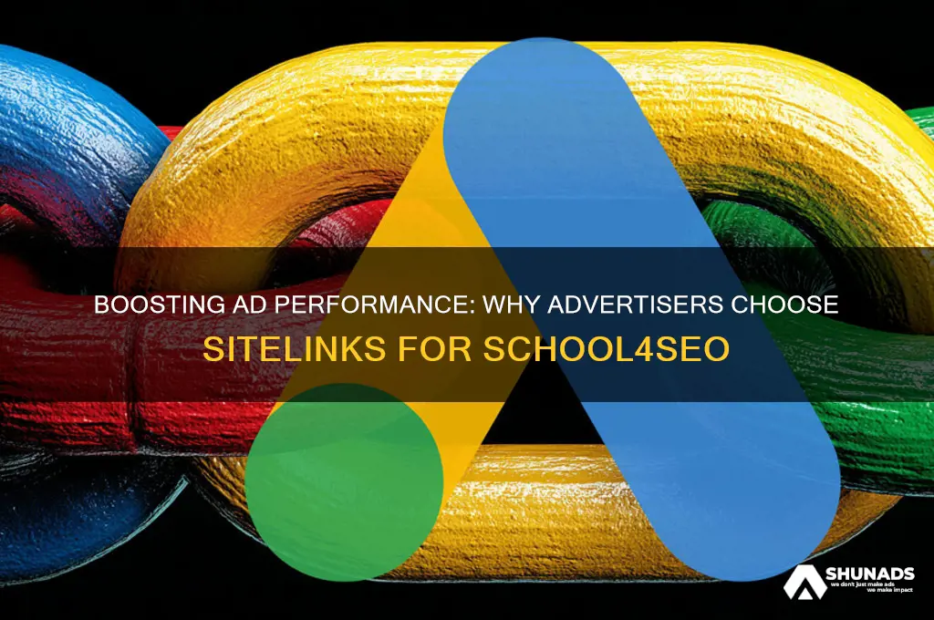 why would an advertiser use sitelinks school4seo