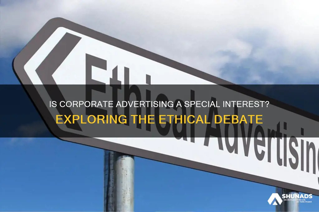 would advertising for a company be considered a special interest